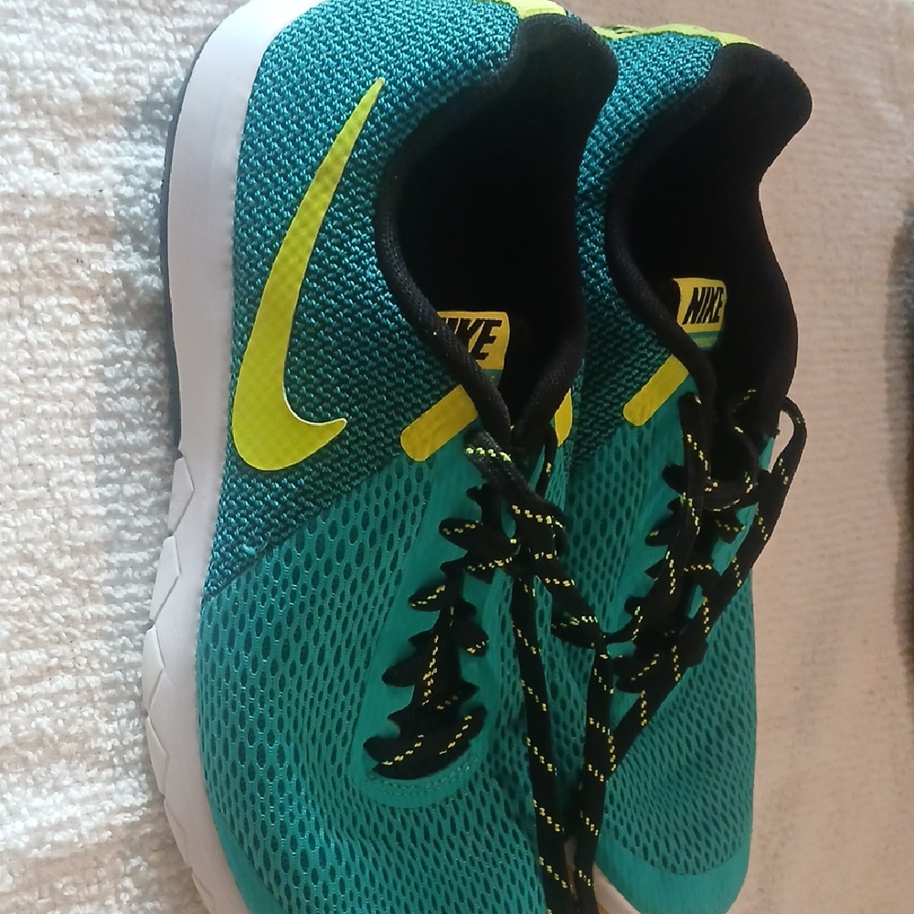 Nike Teal and Yellow Athletic Shoes